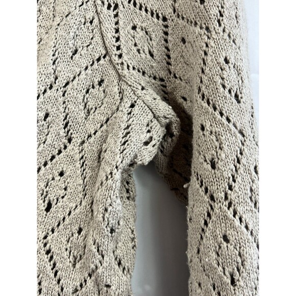 Torrid Taupe Pointelle Button Front Boyfriend Cardigan Sz 3 - Picture 5 of 11